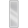 Mexen Coro megvilágított fürdőszobai tükör 50 x 150 cm, LED 6000K, anti-pára, fekete szegély - 9817-050-150-611-70