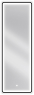 Mexen Coro oglindă de baie iluminată 50 x 150 cm, LED 6000K, anti-aburire, ramă neagră - 9817-050-150-611-70