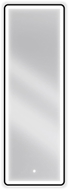 Mexen Coro világító fürdőszobai tükör 50 x 150 cm, LED 6000K, páramentes, fekete keret - 9817-050-150-611-70