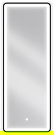 Mexen Coro megvilágított fürdőszobai tükör 45 x 120 cm, LED 6000K, anti-pára, fekete szegély - 9817-045-120-611-70 Mexen Coro megvilágított fürdőszobai tükör 45 x 120 cm, LED 6000K, anti-pára, fekete szegély - 9817-045-120-611-70