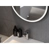 Mexen Reni oglindă de baie iluminată, rotundă 70 cm, LED 6000K, antiaburire, ramă neagră - 9812-070-070-611-70