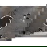 Mexen Reni oglindă iluminată de baie, rotunde 80 cm, LED 6000K, anti aburire, ramă neagră - 9812-080-080-611-70