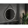 Mexen Reni oglindă de baie iluminată, rotundă 100 cm, LED 6000K, anti-aburire, ramă neagră - 9812-100-100-611-70