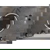 Mexen Reni oglindă iluminată de baie, rotunde 100 cm, LED 6000K, anti aburire, ramă neagră - 9812-100-100-611-70