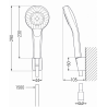 Mexen Sabre R05 baterie pentru cadă cu set de duș, crom - 7213R05-00