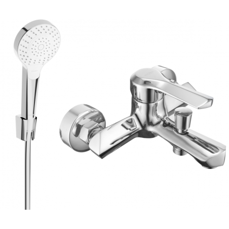 Mexen Sabre R05 baterie cadă cu set pentru duș, Crom - 7213R05-00