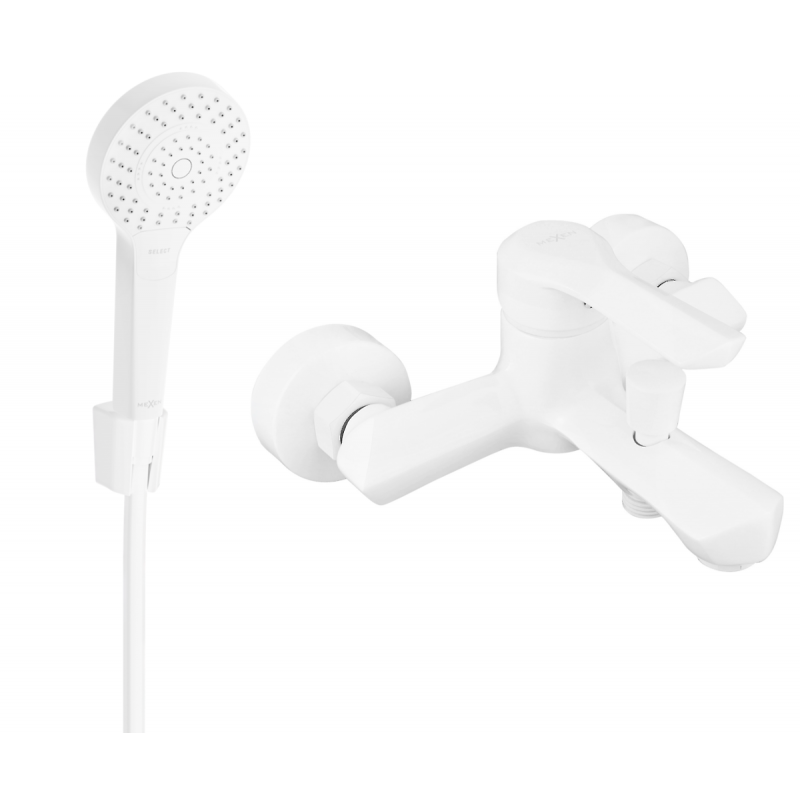 Mexen Sabre R05 baterie de cadă cu set de duș, albă - 7213R05-20