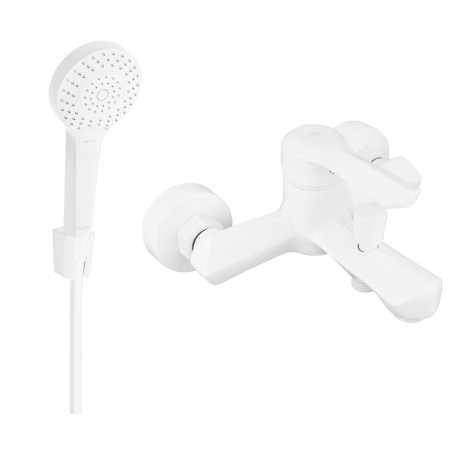 Mexen Sabre R05 baterie de baie cu set de duș, albă - 7213R05-20