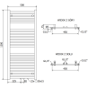 Mexen Hades radiator baie 1200 x 500 mm, 570 W, antracit - W104-1200-500-00-66