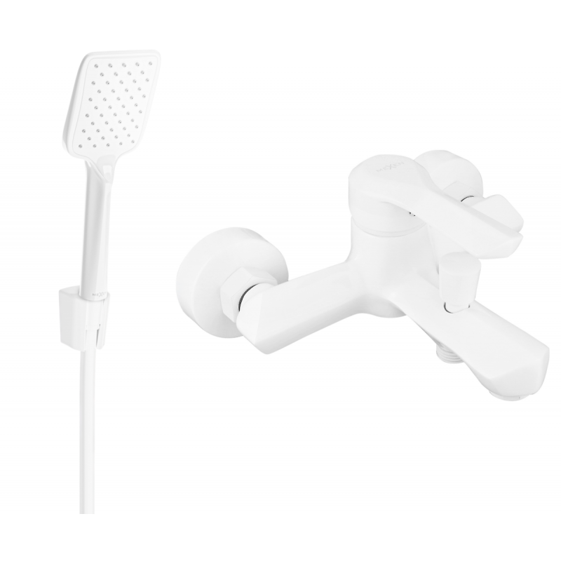 Mexen Sabre R62 baterie cadă cu set pentru duș, Albă - 7213R62-20
