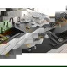 Mexen Mario Chiuvetă de granit cu 2 compartimente și baterie de bucătărie Aster, Neagră/Argintiu metalic - 6504-73-73450-57-G