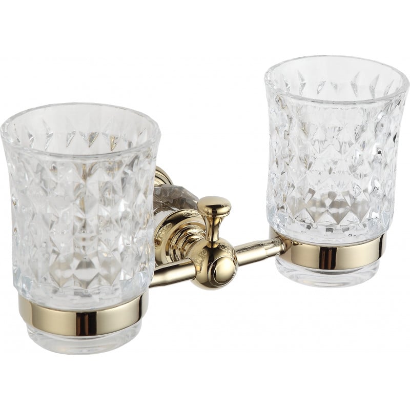 Cupa dublă pentru periuțe de dinți Mexen Estela, aurie - 7011552-50
