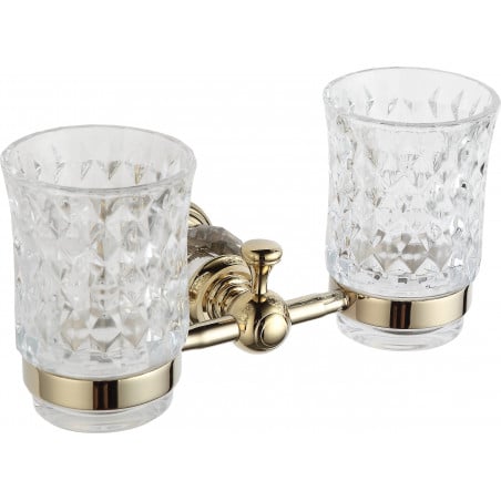 Cupa dublă pentru periuțe de dinți Mexen Estela, aurie - 7011552-50