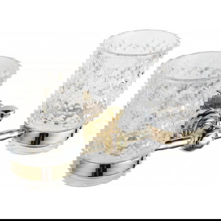 Mexen Estela dupla fogkefetartó pohár, arany - 7011552-50