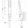 Mexen Sabre Baterie cadă R72 cu set de duș, crom - 7213R72-00