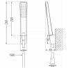 Mexen Sabre R72 baterie de cadă cu set de duș, negru - 7213R72-70