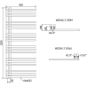 Mexen Neptun radiator baie 1200 x 500 mm, 456 W, antracit - W101-1200-500-00-66