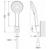 Mexen Sabre R74 fürdőkád csaptelep zuhanyteleppel, Króm - 7213R74-00
