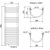 Mexen Eros radiator de baie 900 x 318 mm, 315 W, negru - W112-0900-318-00-70
