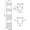 Mexen Eros radiator baie 1600 x 318 mm, 551 W, negru - W112-1600-318-00-70