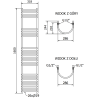 Mexen Eros radiator de baie 1600 x 318 mm, 551 W, negru - W112-1600-318-00-70