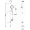 Mexen Kama Set cadă DF05, crom - 72503DF05-00