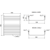Mexen Apollo radiator baie 660 x 550 mm, 386 W, alb - W117-0660-550-00-20