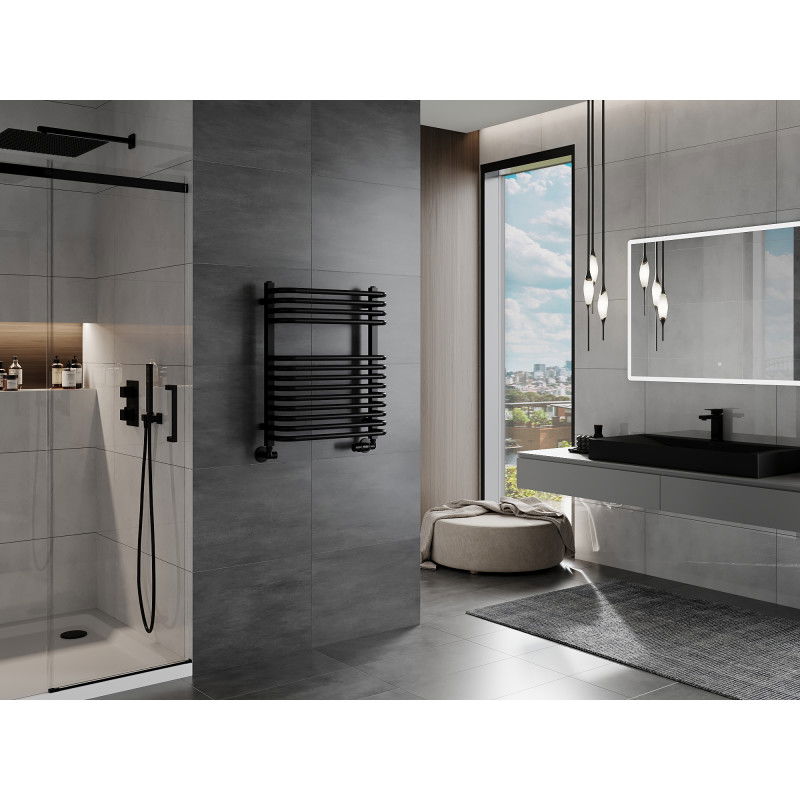 Mexen Apollo fürdőszobai radiátor 660 x 550 mm, 386 W, fekete - W117-0660-550-00-70