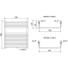 Mexen Apollo radiator baie 660 x 550 mm, 386 W, negru - W117-0660-550-00-70