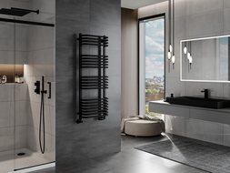 Mexen Apollo fürdőszobai radiátor 1210 x 450 mm, 566 W, fekete - W117-1210-450-00-70
