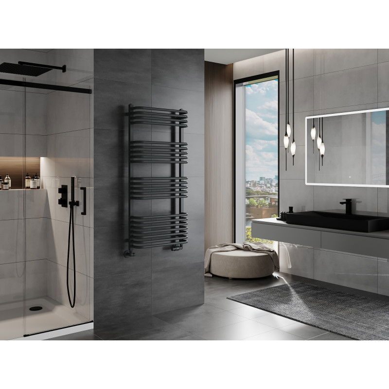 Mexen Apollo fürdőszobai radiátor 1210 x 550 mm, 641 W, antracit - W117-1210-550-00-66