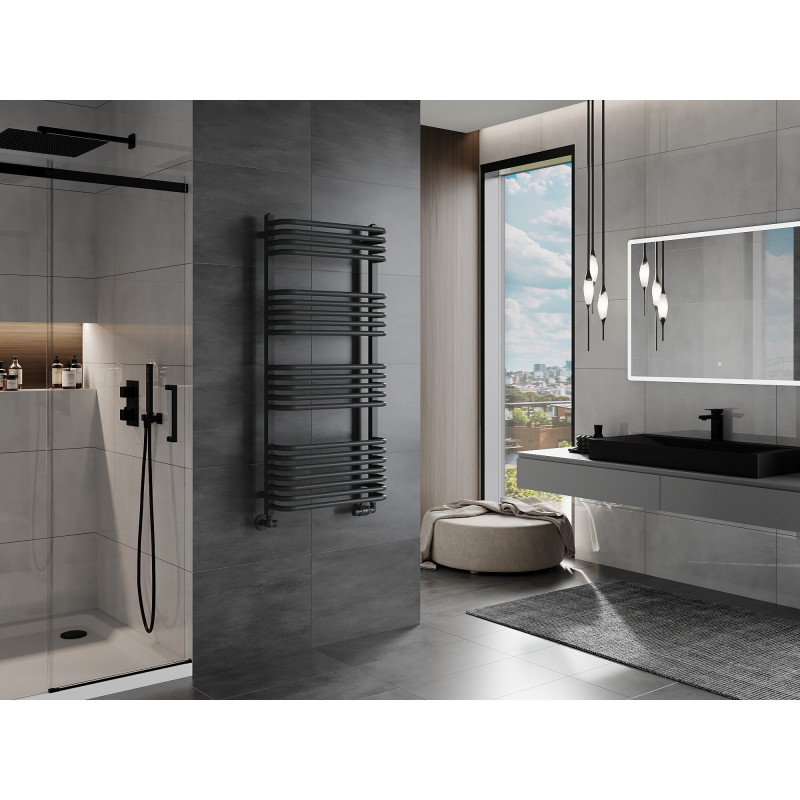 Mexen Apollo Radiator de baie 1210 x 550 mm, 641 W, antracit - W117-1210-550-00-66