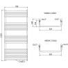 Mexen Apollo radiator baie 1210 x 550 mm, 641 W, negru - W117-1210-550-00-70