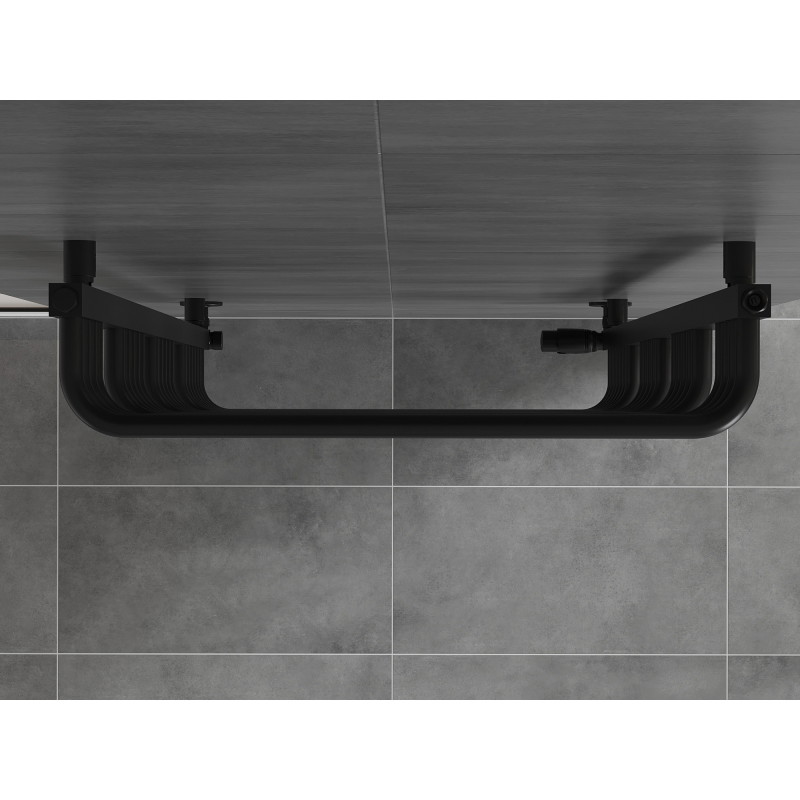 Mexen Apollo 1210 x 650 mm-es fürdőszobai radiátor, 713 W, fekete - W117-1210-650-00-70