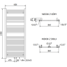 Mexen Pluton radiator baie 1450 x 600 mm, 835 W, negru - W106-1450-600-00-70