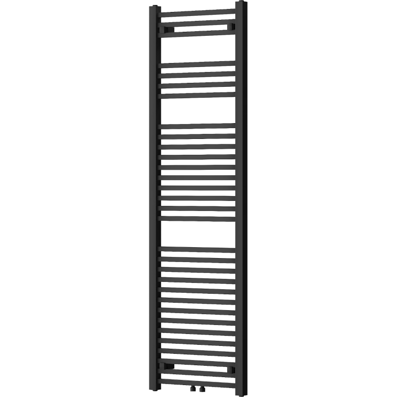 Mexen Pluton 1700 x 500 mm-es, 855 W-os fekete fürdőszobai radiátor - W106-1700-500-00-70