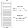 Mexen Pluton radiator baie 1700 x 600 mm, 991 W, alb - W106-1700-600-00-20