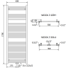 Mexen Pluton radiator de baie 1700 x 600 mm, 991 W, negru - W106-1700-600-00-70