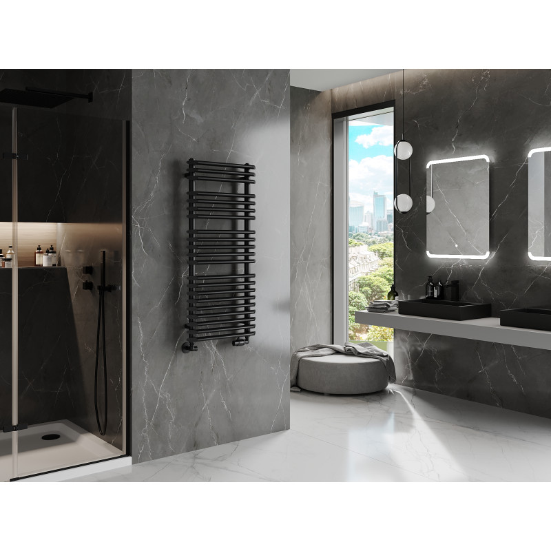 Mexen Akan radiator de baie 1080 x 500 mm, 784 W, negru - W121-1080-500-00-70