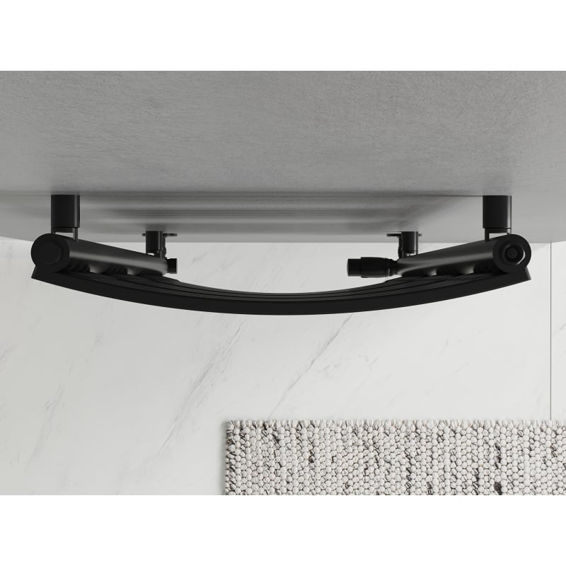 Mexen Bachus 1200 x 500 mm-es, 619 W-os, fekete fürdőszobai radiátor - W109-1200-500-00-70