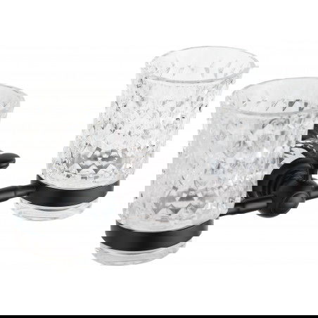 Mexen Estela pahar dublu pentru periuțe de dinți, negru - 7011552-70