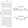 Mexen Helios radiator baie 1200 x 500 mm, 567 W, antracit - W103-1200-500-00-66