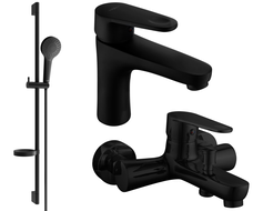 Mexen Kama DS05 fürdőkád készlet, fekete - 72503DS05-70