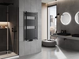 Mexen Uran fürdőszobai fűtőtest 1200 x 600 mm, 623 W, fekete - W105-1200-600-00-70