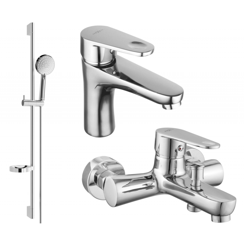 Mexen Kama Set de baie DS75, crom - 72503DS75-00