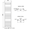 Mexen Uran radiator baie 1800 x 500 mm, 801 W, negru - W105-1800-500-00-70