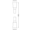 Mexen 125 cm-es zuhanycső, króm - 79425-00