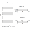 Mexen Jowisz radiator de baie 1200 x 600 mm, 594 W, alb - W107-1200-600-00-20