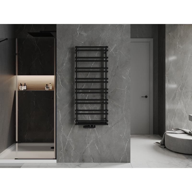 Mexen Saturn radiator de baie 1200 x 500 mm, 409 W, negru - W108-1200-500-00-70