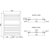 Mexen Uran calorifer de baie 800 x 600 mm, 425 W, alb - W105-0800-600-00-20